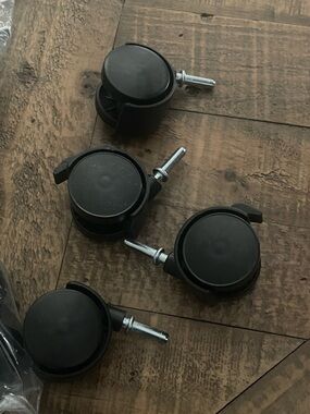 Set of 4 Black Swivel Caster Wheels